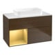 V&B Meuble sous lavabo Finion 100x60,3 cm, tiroir gauche, placage noyer-1