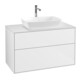 V&B Meuble sous lavabo Finion 100x60,3cm, éclairage mural, plaque d’abd. blanc, laque blanc brillant-1