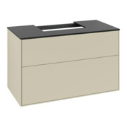 V&B Meuble sous lavabo Finion 100x60,3x50,1 cm, bleu mat, gris mat Lac