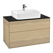 V&B Meuble sous lavabo Finion 100x60,3x50,1 cm, plan de toilette bleu mat, Oa ven-1