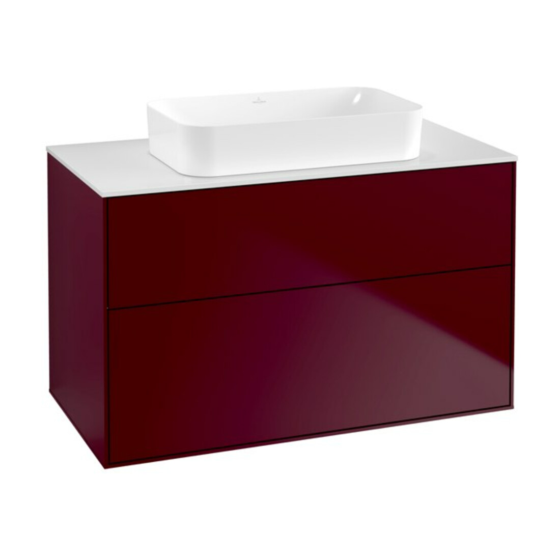 V&B Meuble sous lavabo Finion 100x60,3x50,1mm, blanc brillant, Peony mat