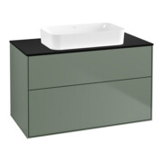 V&B Meuble sous-lavabo Finion 100x60,3x50,1mm, bleu brillant, huile mat
