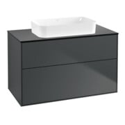 V&B Meuble sous lavabo Finion 100x60,3x50,1mm, bleu brillant m, bleu mat m Lac