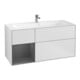 V&B Meuble sous lavabo Finion 119,6x59,1 cm, anthracite mat, blanc mat Lac-1