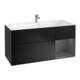 V&B Meuble sous lavabo Finion 119,6x59,1 cm, anthracite mat, bleu mat laqué-1