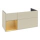 V&B Meuble sous lavabo Finion 119,6x59,1 cm, étagère gauche, gris moyen, laqué-1
