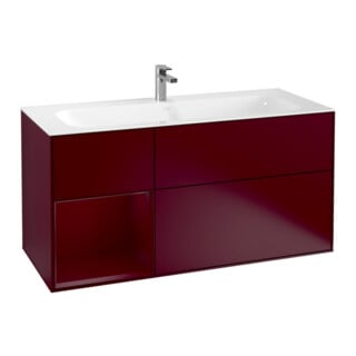 V&B Meuble sous lavabo Finion 119,6x59,1 cm, étagère gauche Peony mat