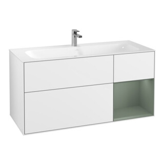 V&B Meuble sous lavabo Finion 119,6x59,1 cm, laque blanche brillante
