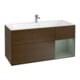 V&B Meuble sous lavabo Finion 119,6x59,1 cm, rég. droite, huile mat, noyer veinée-1