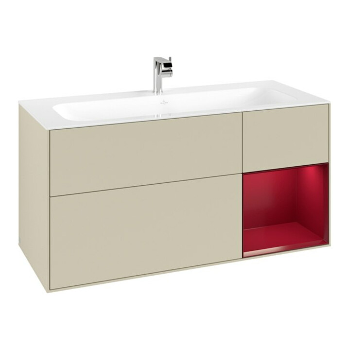 V&B Meuble sous lavabo Finion 119,6x59,1 cm, Reg re Peo, si Gr m Lac