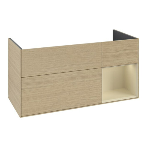 V&B Meuble sous lavabo Finion 119,6x59,1 cm, Reg re si Gr m Lac, Oa ven