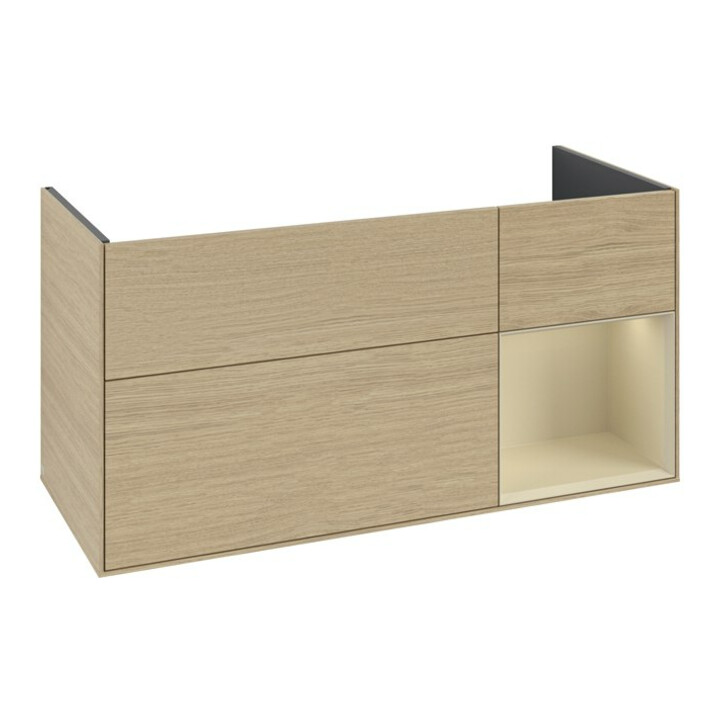 V&B Meuble sous lavabo Finion 119,6x59,1 cm, Reg re si Gr m Lac, Oa ven