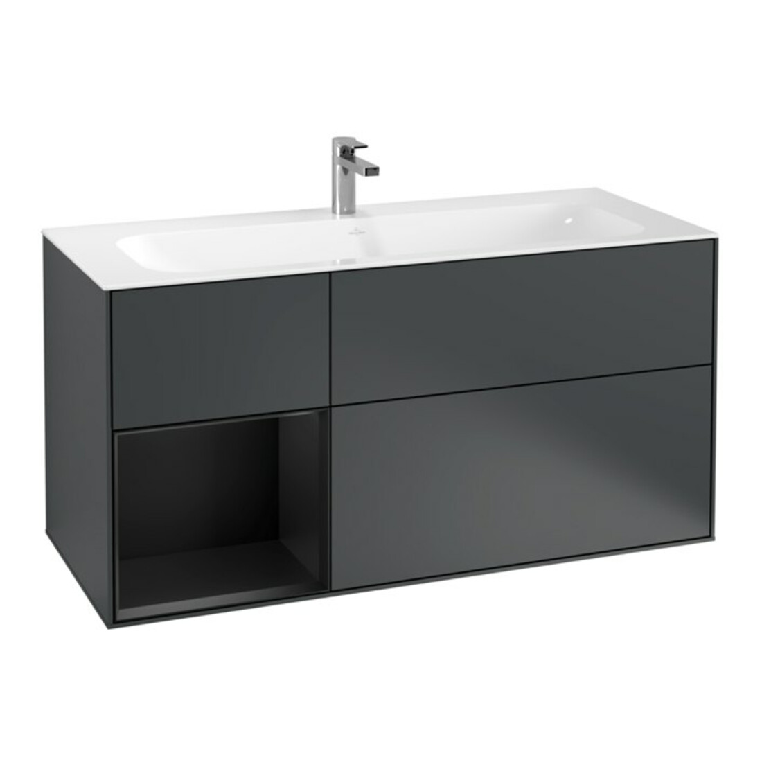 V&B Meuble sous lavabo Finion 119,6x59,1 cm, Rg l b m Lac, md bl. m Lac