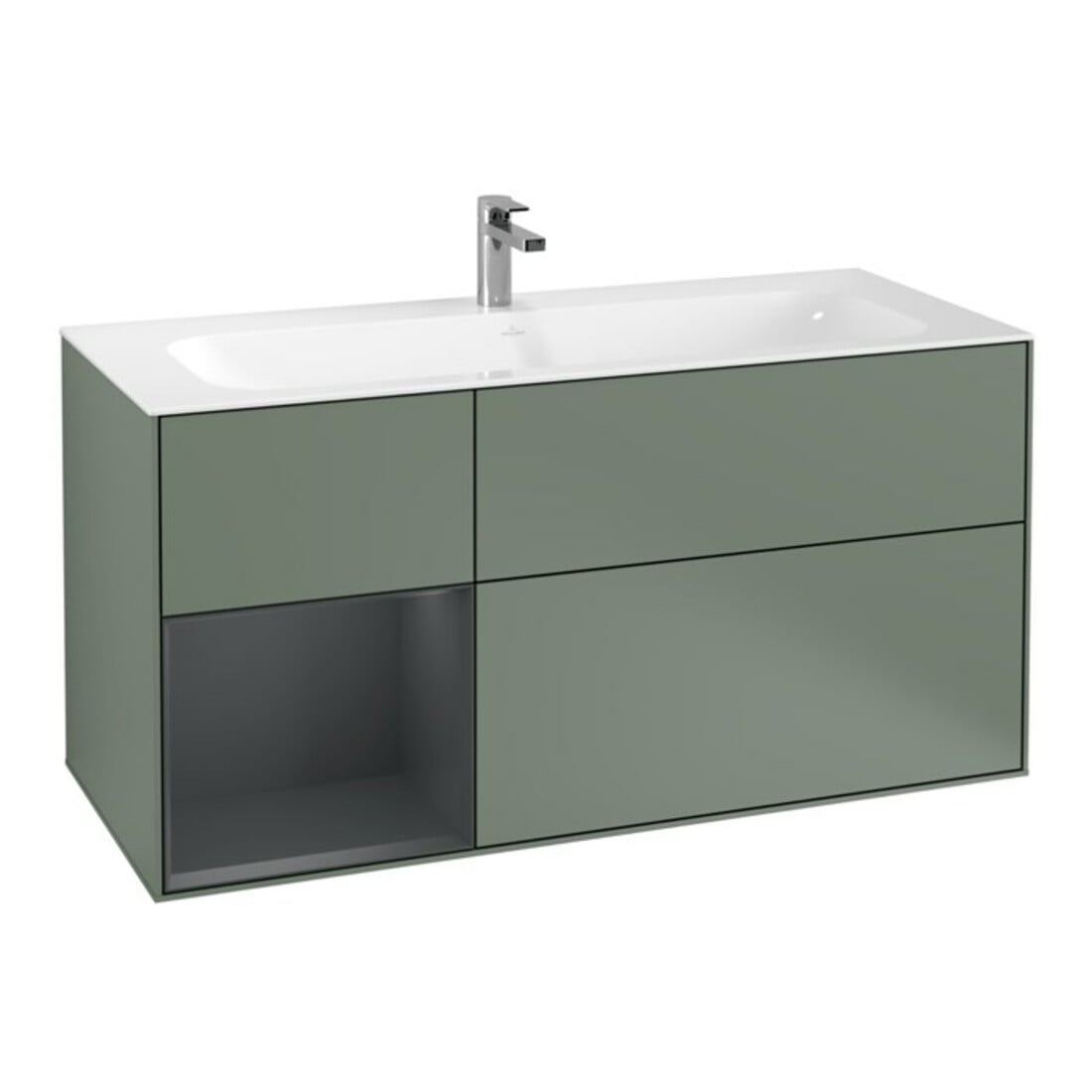 V&B Meuble sous lavabo Finion 119,6x59,1 cm, Rg l md P m La, Oli. m Lac