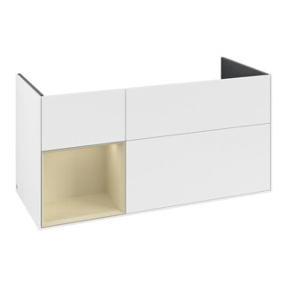 V&B Meuble sous lavabo Finion 119,6x59,1 cm, Rg l si G m Lac, blanc m Lac