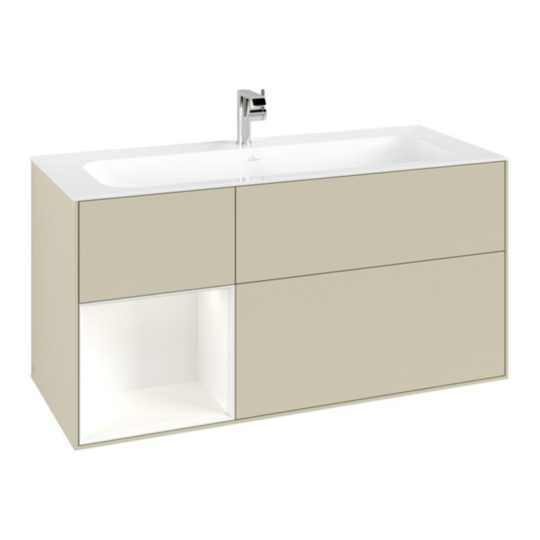 V&B Meuble sous-lavabo Finion 119,6x59,1 cm, Rg l w m Lac, si Gr m Lac