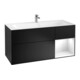 V&B Meuble sous lavabo Finion 119,6x59,1 cm, Rg r g blanc laqué, bleu m laqué-1