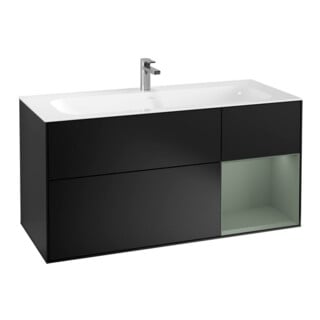 V&B Meuble sous lavabo Finion 119,6x59,1 cm, Rg r Oli. m Lac, bla m Lac