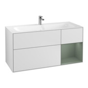 V&B Meuble sous lavabo Finion 119,6x59,1 cm, Rg r Oli. m Lac, blanc m Lac