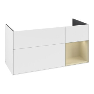 V&B Meuble sous lavabo Finion 119,6x59,1 cm, Rg r si G m Lac, blanc m Lac