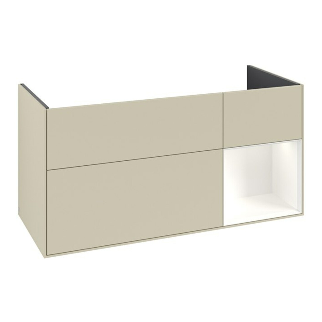V&B Meuble sous lavabo Finion 119,6x59,1 cm, Rg r w m Lac, si Gr m Lac