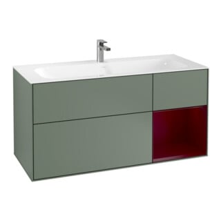V&B Meuble sous lavabo Finion 119,6x59,1 cm, tiroir droit Peo, huile m. laqué