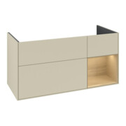 V&B Meuble sous lavabo Finion 119,6x59,1 cm, tiroir droite, gris mat laqué-3