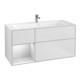 V&B Meuble sous lavabo Finion 119,6x59,1cm, côté gauche, blanc mat laqué-1