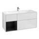 V&B Meuble sous-lavabo Finion 119,6x59,1cm, côté gauche, bleu mat Lac, blanc mat Lac-1