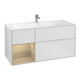 V&B Meuble sous-lavabo Finion 119,6x59,1cm, étagère gauche, blanc mat Lac-1