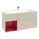 V&B Meuble sous lavabo Finion 119,6x59,1cm, étagère gauche Peo, gris mat Lac-4