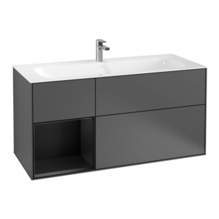 V&B Meuble sous lavabo Finion 119,6x59,1cm, Rg l bleu m Lac, Anthrac. m