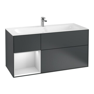 V&B Meuble sous lavabo Finion 119,6x59,1cm, Rg l w m Lac, md bl. m Lac