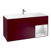 V&B Meuble sous lavabo Finion 119,6x59,1cm, tiroir droite blanc avec Lac, Peo mat