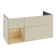 V&B Meuble sous lavabo Finion 119,6x59,1cm, tiroir gauche, gris mat laqué-4