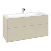 V&B Meuble sous lavabo Finion 119,6x59,1x49,8cm, tiroir gauche, gris moyen, laqué-3