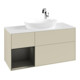 V&B Meuble sous lavabo Finion 120 cm, blanc mat, bleu mat laqué, gris mat laqué-1