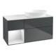 V&B Meuble sous lavabo Finion 120 cm, blanc mat, façade blanc mat laqué, milieu bleu mat laqué-1