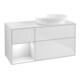 V&B Meuble sous lavabo Finion 120 cm, blanc mat, façade brillante blanche, laqué-1