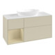V&B Meuble sous-lavabo Finion 120 cm, blanc mat, façade gris mat laqué, gris brillant mat laqué-4