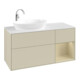 V&B Meuble sous lavabo Finion 120 cm, blanc mat, gris soie mat laqué, gris granit mat laqué-4
