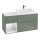 V&B Meuble sous lavabo Finion 120 cm, blanc mat, laqué à gauche, huile mat laqué-1