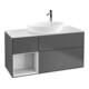V&B Meuble sous lavabo Finion 120 cm, blanc mat, laqué, anthracite m-1