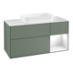 V&B Meuble sous lavabo Finion 120 cm, blanc mat, laqué gris rouge, laqué olive mat-1