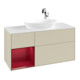 V&B Meuble sous lavabo Finion 120 cm, blanc mat, poignée Pro m Lac, gris soie m Lac-3
