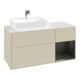 V&B Meuble sous-lavabo Finion 120 cm, blanc mat, poignée rouge brillant, gris mat brillant-1