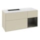 V&B Meuble sous-lavabo Finion 120 cm, blanc mat, poignée rouge brillant, gris mat brillant-3
