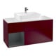 V&B Meuble sous lavabo Finion 120 cm, blanc mat, porte gauche avec lac, poignée métal-1