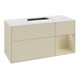 V&B Meuble sous lavabo Finion 120 cm, blanc mat, rangement gris mat Laque, gris mat Laque-4
