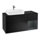 V&B Meuble sous lavabo Finion 120 cm, blanc mat, rangement miroir blanc mat laqué-1
